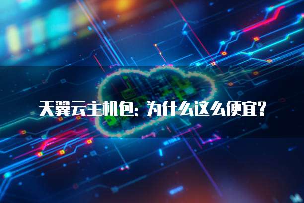天翼云主机包: 为什么这么便宜?
