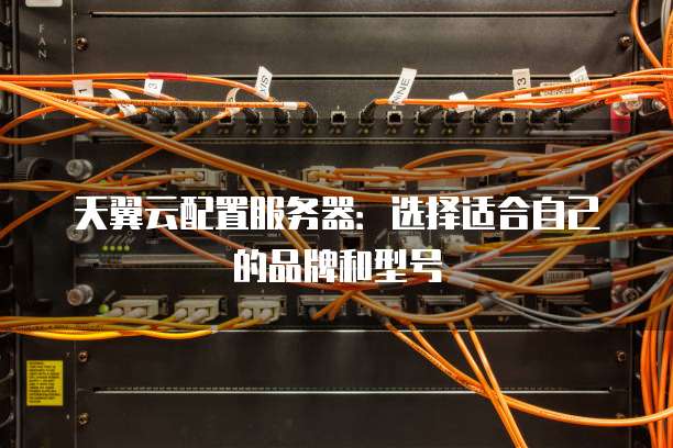 天翼云配置服务器:选择适合自己的品牌和型号