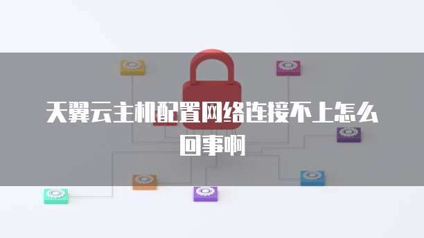 天翼云主机配置网络连接不上怎么回事啊