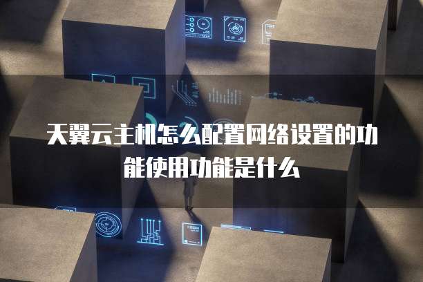 天翼云主机怎么配置网络设置的功能使用功能是什么