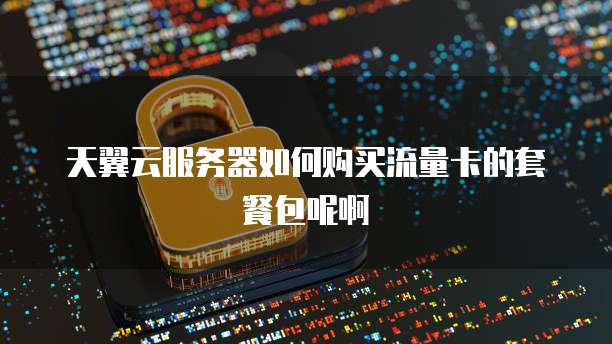 天翼云服务器如何购买流量卡的套餐包呢啊