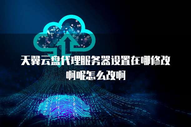 天翼云盘代理服务器设置在哪修改啊呢怎么改啊