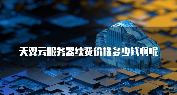 天翼云服务器续费价格多少钱啊呢