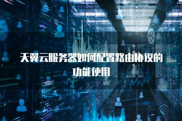 天翼云服务器如何配置路由协议的功能使用