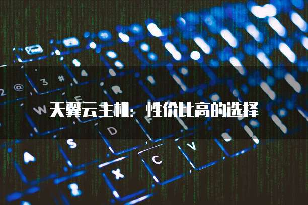 天翼云主机:性价比高的选择