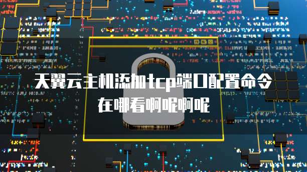天翼云主机添加tcp端口配置命令在哪看啊呢啊呢
