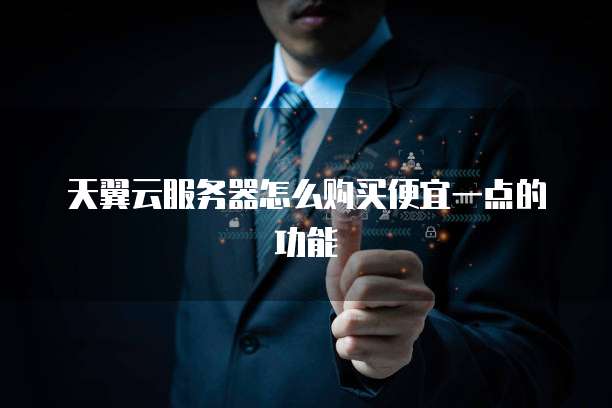 天翼云服务器怎么购买便宜一点的功能