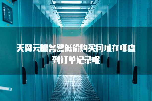 天翼云服务器低价购买网址在哪查到订单记录呢