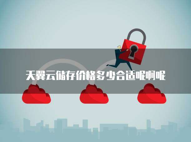 天翼云储存价格多少合适呢啊呢