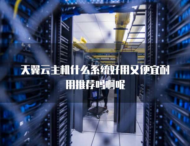 天翼云主机什么系统好用又便宜耐用推荐吗啊呢