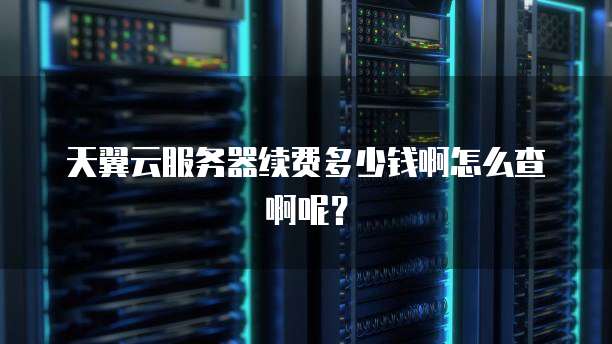 天翼云服务器续费多少钱啊怎么查啊呢?