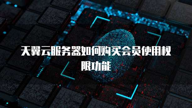 天翼云服务器如何购买会员使用权限功能