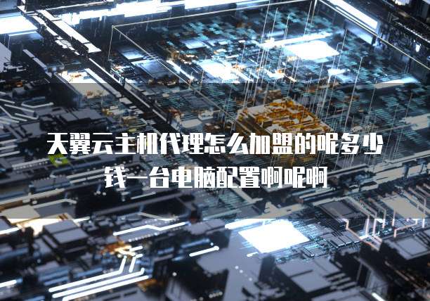 天翼云主机代理怎么加盟的呢多少钱一台电脑配置啊呢啊