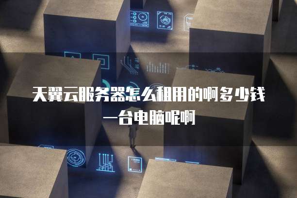 天翼云服务器怎么租用的啊多少钱一台电脑呢啊
