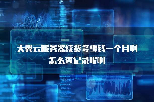 天翼云服务器续费多少钱一个月啊怎么查记录呢啊