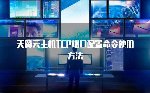 天翼云主机TCP端口配置命令使用方法