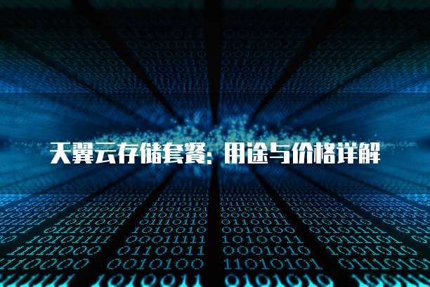 天翼云存储套餐: 用途与价格详解