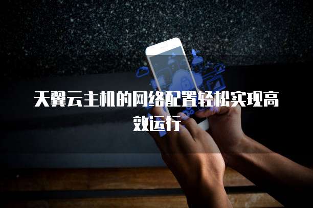 天翼云主机的网络配置轻松实现高效运行