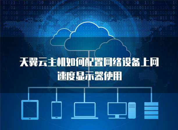天翼云主机如何配置网络设备上网速度显示器使用