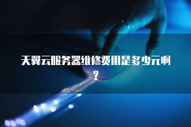 天翼云服务器维修费用是多少元啊?