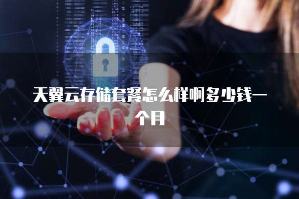 天翼云存储套餐怎么样啊多少钱一个月