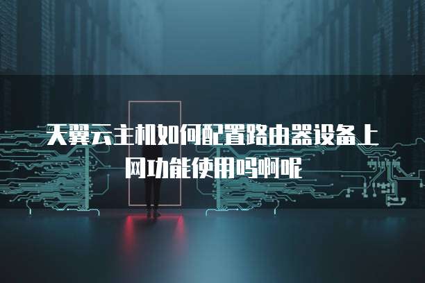 天翼云主机如何配置路由器设备上网功能使用吗啊呢