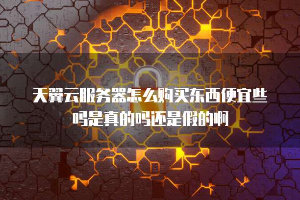 天翼云服务器怎么购买东西便宜些吗是真的吗还是假的啊