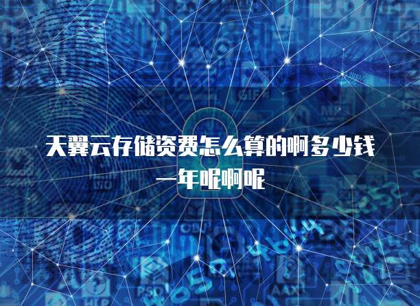 天翼云存储资费怎么算的啊多少钱一年呢啊呢