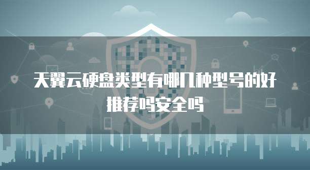 天翼云硬盘类型有哪几种型号的好推荐吗安全吗