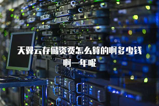 天翼云存储资费怎么算的啊多少钱啊一年呢