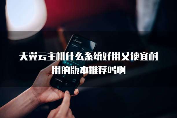 天翼云主机什么系统好用又便宜耐用的版本推荐吗啊