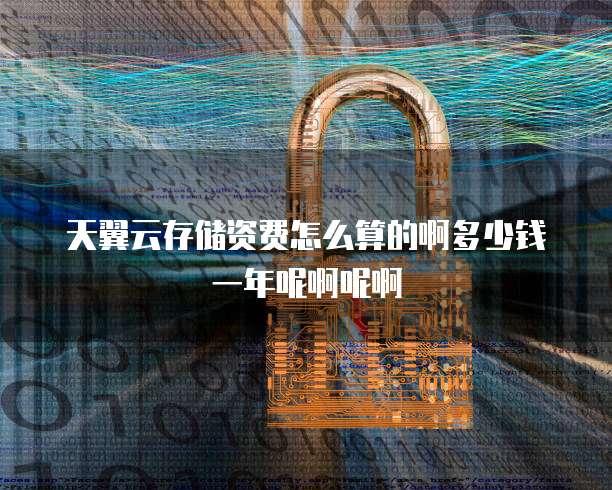 天翼云存储资费怎么算的啊多少钱一年呢啊呢啊