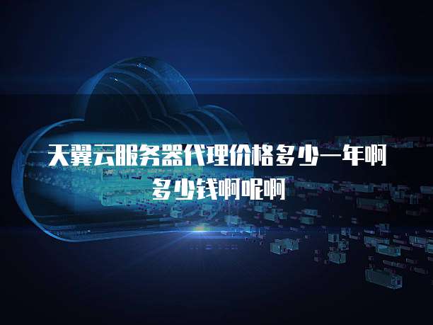 天翼云服务器代理价格多少一年啊多少钱啊呢啊