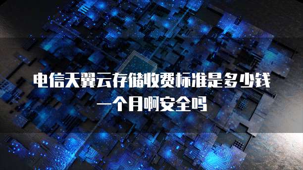电信天翼云存储收费标准是多少钱一个月啊安全吗