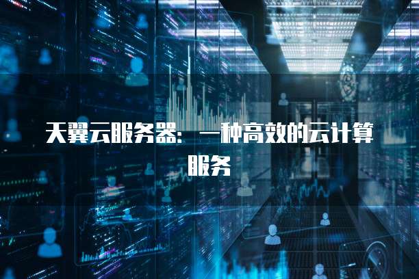 天翼云服务器:一种高效的云计算服务