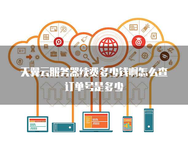 天翼云服务器续费多少钱啊怎么查订单号是多少