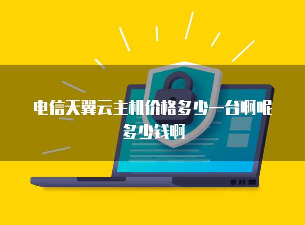 电信天翼云主机价格多少一台啊呢多少钱啊