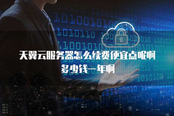 天翼云服务器怎么续费便宜点呢啊多少钱一年啊