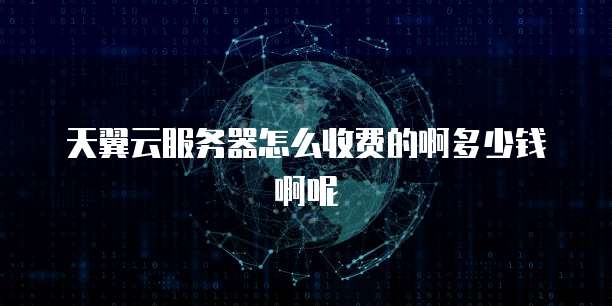 天翼云服务器怎么收费的啊多少钱啊呢
