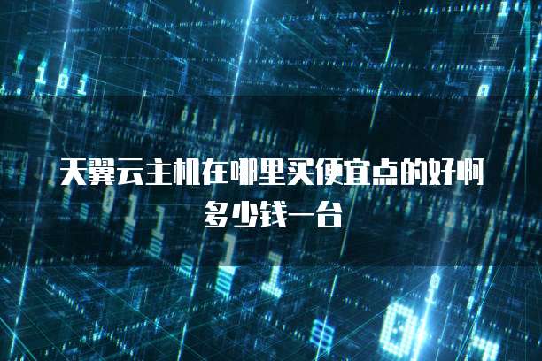 天翼云主机在哪里买便宜点的好啊多少钱一台