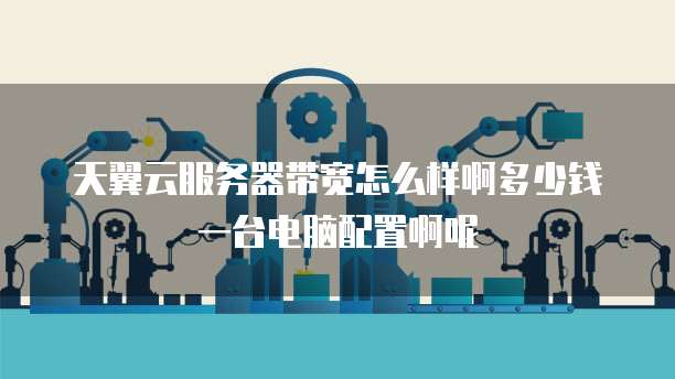 天翼云服务器带宽怎么样啊多少钱一台电脑配置啊呢