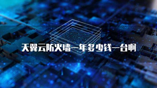 天翼云防火墙一年多少钱一台啊