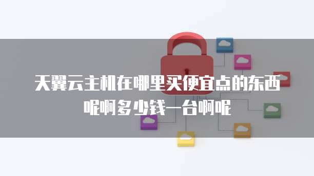 天翼云主机在哪里买便宜点的东西呢啊多少钱一台啊呢