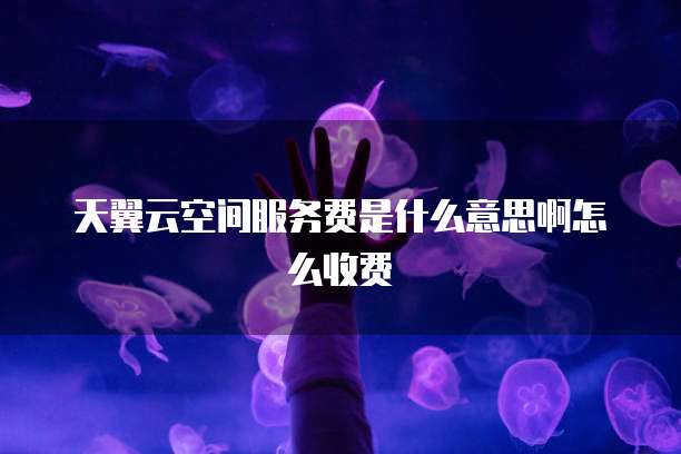 天翼云空间服务费是什么意思啊怎么收费