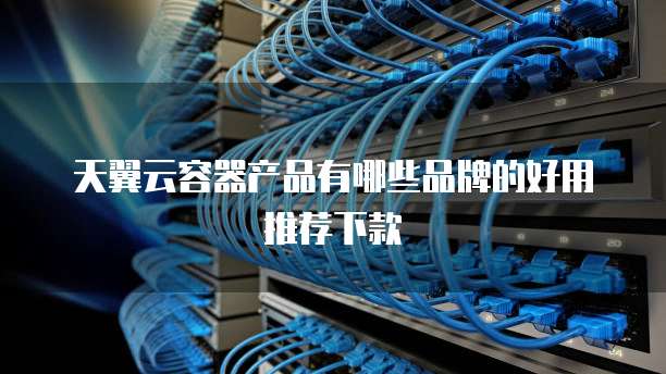 天翼云容器产品有哪些品牌的好用推荐下款