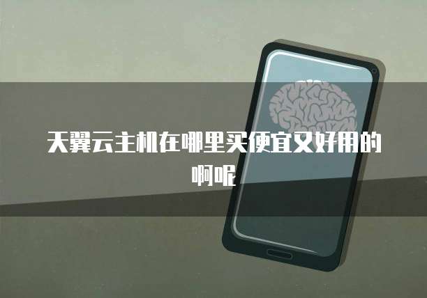 天翼云主机在哪里买便宜又好用的啊呢