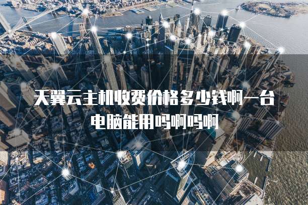 天翼云主机收费价格多少钱啊一台电脑能用吗啊吗啊