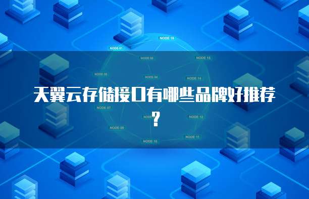 天翼云存储接口有哪些品牌好推荐？