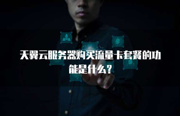 天翼云服务器购买流量卡套餐的功能是什么？