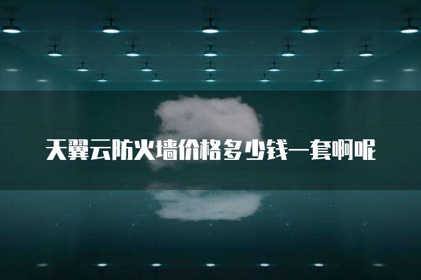 天翼云防火墙价格多少钱一套啊呢